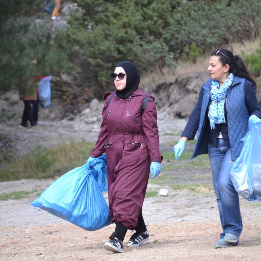 Kestel ormanı çevre temizliği